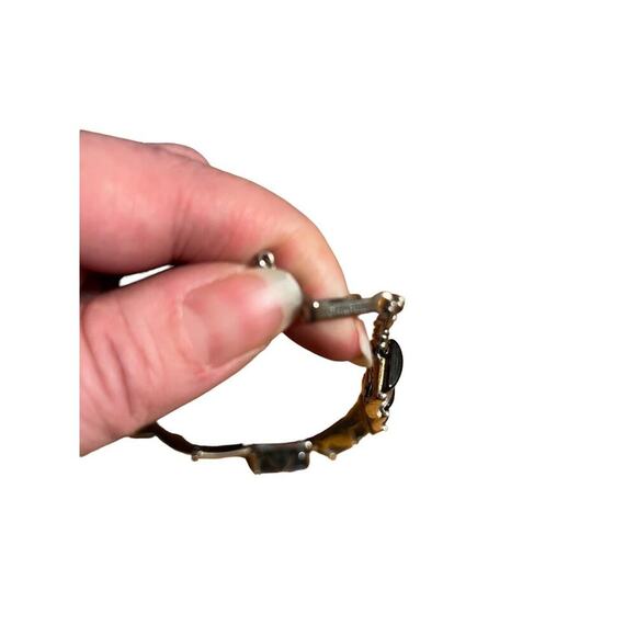 CHAREL PRETTY VINTAGE 50'S NECKLACE CAB STONES 16" - Picture 5 of 5